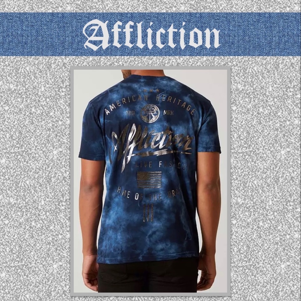 Affliction Tie Dye Tee.   XL